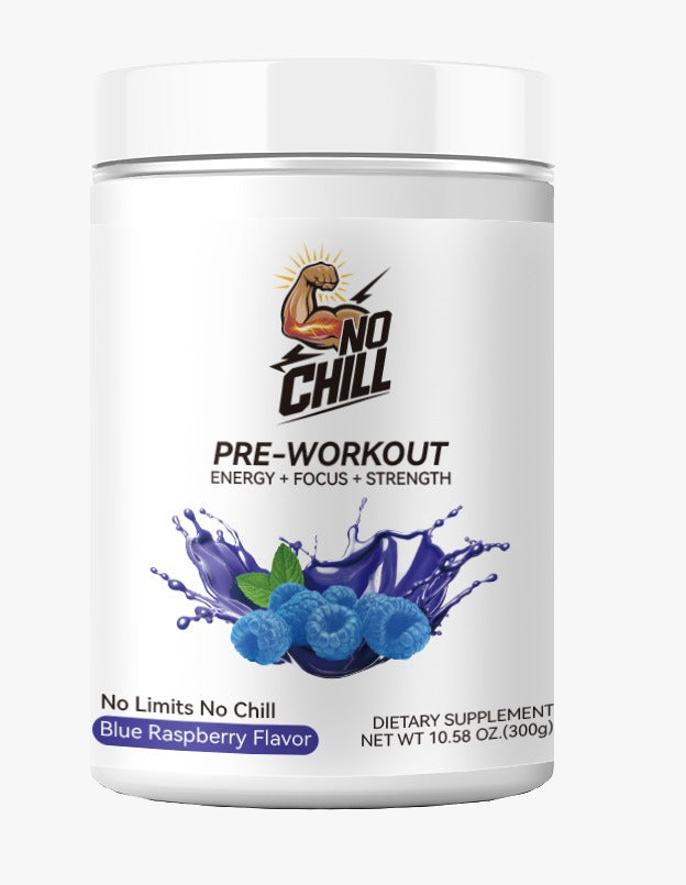 No chill pre-workout blue raspberry